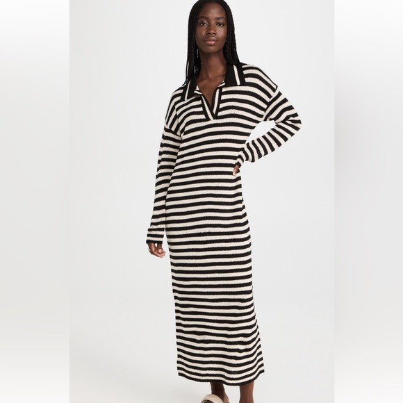 525 America Stripe Polo Dress Size M - Picture 1 of 5